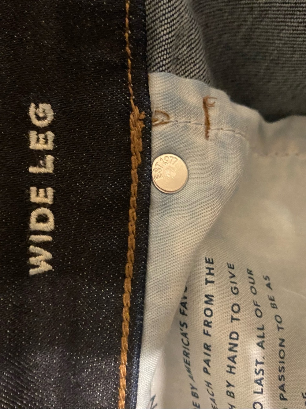 American Eagle Wide Leg Jeans 18 Long Super Stretch - Picture 6 of 7